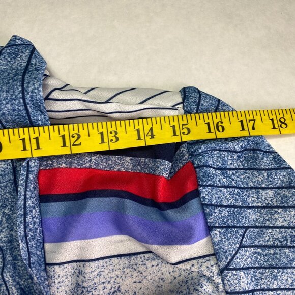 Vintage Polyester Striped Dress La Jones Lady Size 16.5 Large New NWT - Picture 6 of 10